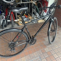 700ｃ　軽量アルミフレーム　6speed　LEDオートライト　フェンダー付き　ブラックの画像