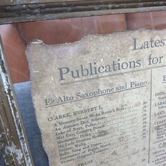 コベントガーデン アンティーク調 ガラスフレーム サックス リスト  EI-34 壁飾り オブジェ インテリア雑貨 ☆ 札幌市 北区 屯田 の画像