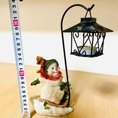 アンティーク　スノーマンの置きもの　キャンドル　クリスマスの画像