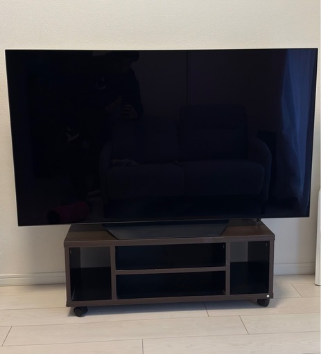 「【テレビ台付】LG 55型有機EL 4Kテレビ OLED55B2PJA 2022年製 webOS搭載 テレビ台付 ・リモコン・ケーブル付