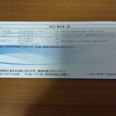 東急　株主優待券の画像