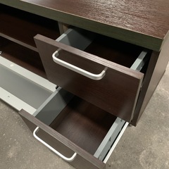 キャスター付きテレビ台　ブラウン　の画像