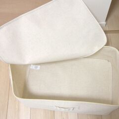 無印良品　ポリエステル綿麻混　ソフトボックス　衣装ケース59×39×23ｃｍ　の画像
