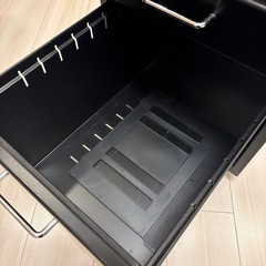 【譲ります】黒色 3段引き出しデスクワゴン キャビネット オフィスワゴン サイドワゴンの画像
