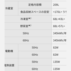 配送します 冷蔵庫 20日までの画像