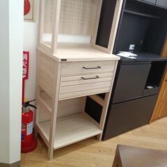 ★リユースのサカイつくば店★TK7273 ラフィカ キッチンラック ベージュ H180×D40×W60 クリーニング済みの画像
