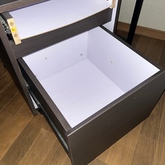 キャビネット 
デスクワゴン サイド収納 ローラー付の画像