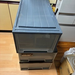 TOP CASE G 黒色×2個 ブルーグレー色×１こ個の画像