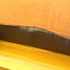 2人掛けソファベッド【ディヴァン／ブラウン色】ソファ 2人掛け ソファベッド リクライニングソファ 訳あり 要組立品 アウトレット品 ※定価19,990円の画像