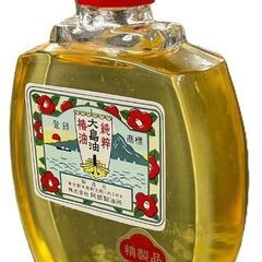 阿部製油所 昭和レトロ デッドストック 椿油 大島油 チラシ 元箱付 ガラス瓶 108ml アンティークの画像
