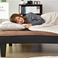 2人掛けソファベッド【ディヴァン／ブラウン色】ソファ 2人掛け ソファベッド リクライニングソファ 訳あり 要組立品 アウトレット品 ※定価19,990円の画像