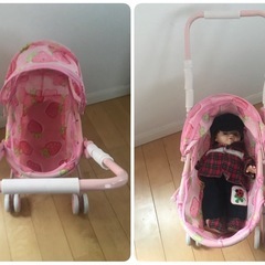 子供用ままごとベビーカー　折りたたみ式の画像