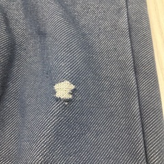 【キッズ】ベルメゾン　ズボン　裏起毛　デニム色　140cmの画像