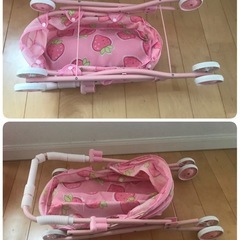 子供用ままごとベビーカー　折りたたみ式の画像