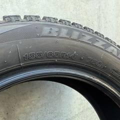 155\65r14 スタッドレスタイヤ　４本　VRXの画像