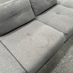 ソファー　グレー　シミありの画像