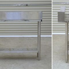 ≪zyt2558ジ≫ マルゼン ステンレス作業台 変形バックガード 幅86cm 天板奥行25cm 店舗/厨房/調理台/カウンター/中古厨房機器/宮城県仙台市 71029-02の画像