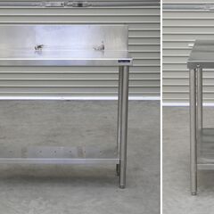 ≪zyt2558ジ≫ マルゼン ステンレス作業台 変形バックガード 幅86cm 天板奥行25cm 店舗/厨房/調理台/カウンター/中古厨房機器/宮城県仙台市 71029-02の画像