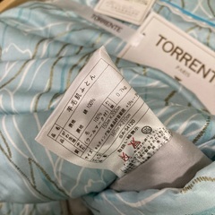 TORRENTE 羊毛肌掛け布団　2枚セット　ブルーの画像
