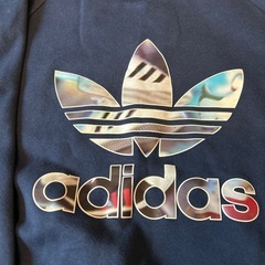 アディダスオリジナルス　トレーナー　裏起毛　メンズ　ネイビーの画像
