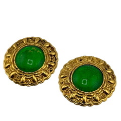 シャネル CHANEL イヤリング グリポア 両耳用 グリーンの画像