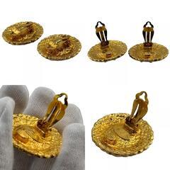 シャネル CHANEL イヤリング グリポア 両耳用 グリーンの画像