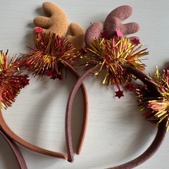 トナカイ カチューシャ 4点セットの画像