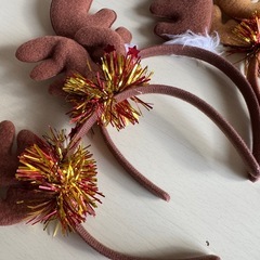 トナカイ カチューシャ 4点セットの画像