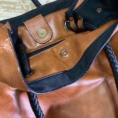 貰ってください　合皮　トートバッグの画像