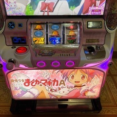 パチスロ 実機 魔法少女 まどかマギカA コイン不要機 家庭用100V 台キー 設定キー 取説の画像