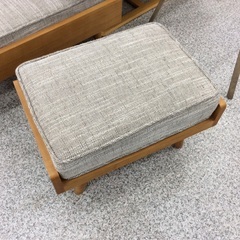 【unicoのアルベロシリーズ】 2人掛けソファ ウニコ　unico　ミサワ　アルベロ　ALBERO　オットマン付き ソファ 布製　木枠フレーム：グレー/ベージュの画像