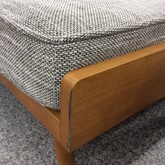 【unicoのアルベロシリーズ】 2人掛けソファ ウニコ　unico　ミサワ　アルベロ　ALBERO　オットマン付き ソファ 布製　木枠フレーム：グレー/ベージュの画像