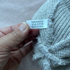 ニット帽　ベージュの画像