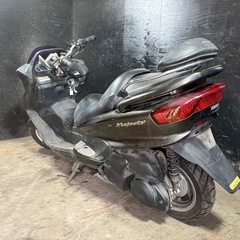 ★支払総額5.4万円★定休日なし！いつでも現車確認可能です！ ヤマハ マジェスティC 黒 SG03J 人気のマジェスティ！ 5連メーター！ 社外マフラー！ 社外ハンドル！ タンデムバー！の画像