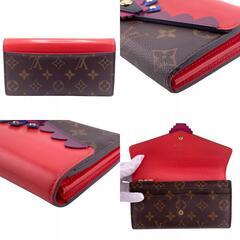 ルイヴィトン LOUIS VUITTON 長財布 モノグラムトーテム フラミンゴ ポルトフォイユ サラ M61348 ブラウンの画像