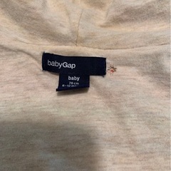 baby Gap ストライプ柄フード付きアウター 70 6-12 monthsの画像