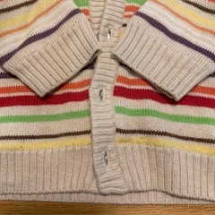 baby Gap ストライプ柄フード付きアウター 70 6-12 monthsの画像