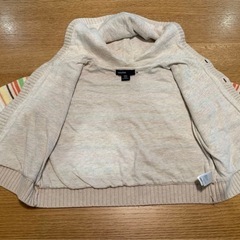 baby Gap ストライプ柄フード付きアウター 70 6-12 monthsの画像