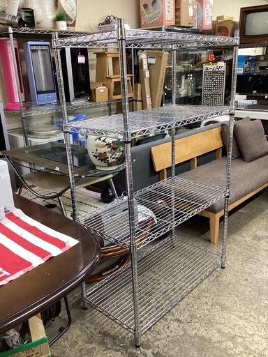 万代店　メタルラック　4段　アイリスオーヤマ