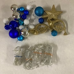 ★クリスマスツリー 約120cm オーナメント、電飾付きの画像