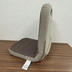 【お売りします】山善 コンパクトに2つ折りできる座椅子 ICZ-40 ベージュ ブラウン系の画像