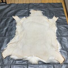 POKKA トナカイファー レザーマット 天然本革 北欧 ラグ 毛皮 インテリア 暖炉前 ソファ 北欧雑貨 フィンランド製　高級トナカイの毛皮　ムートン【糸島市内 送料無料】 251113-12の画像