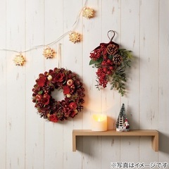 ニトリ クリスマスリース クリスマス リース りんご　赤 の画像