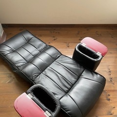 座椅子 回転式 ポケット肘付座椅子 背もたれ14段階リクライニング の画像