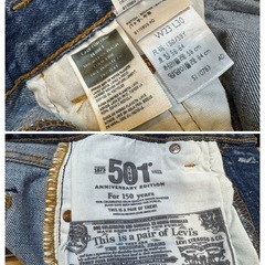 D7050【リーバイス】501 Original Fit 150th Model 12501-0424 150周年モデル W23 L30の画像