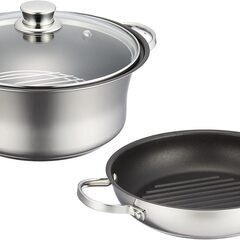 【ジャングルジャングル広陵店】未使用　無加水鍋　両手鍋　MEYER　SC43M-4Sの画像