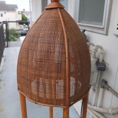 モダン ラタン造り フロアライト スタンドライト の画像