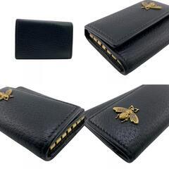 グッチ GUCCI キーケース アニマリエ メタルビー 523683 ブラックの画像