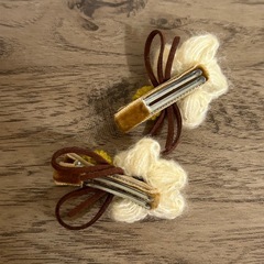 お花 ヘアピン ヘアアクセサリー 2個セットの画像