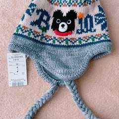 ミキハウス　double.b ニット帽　ポンポン　新品の画像